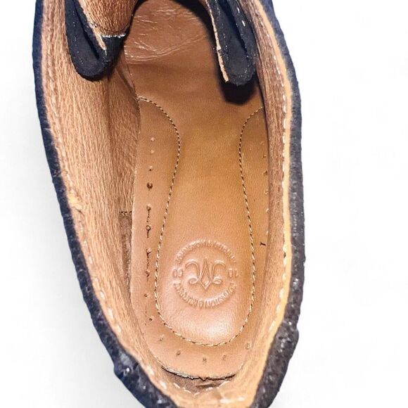 Johnston & Murphy Moc Toe Crepe Sole Wedge Boots 78-50801 Black Leather Women's - Picture 9 of 11